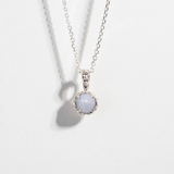 SAMPLE SALE | MATRIX HALO NECKLACE | BLUE LACE AGATE