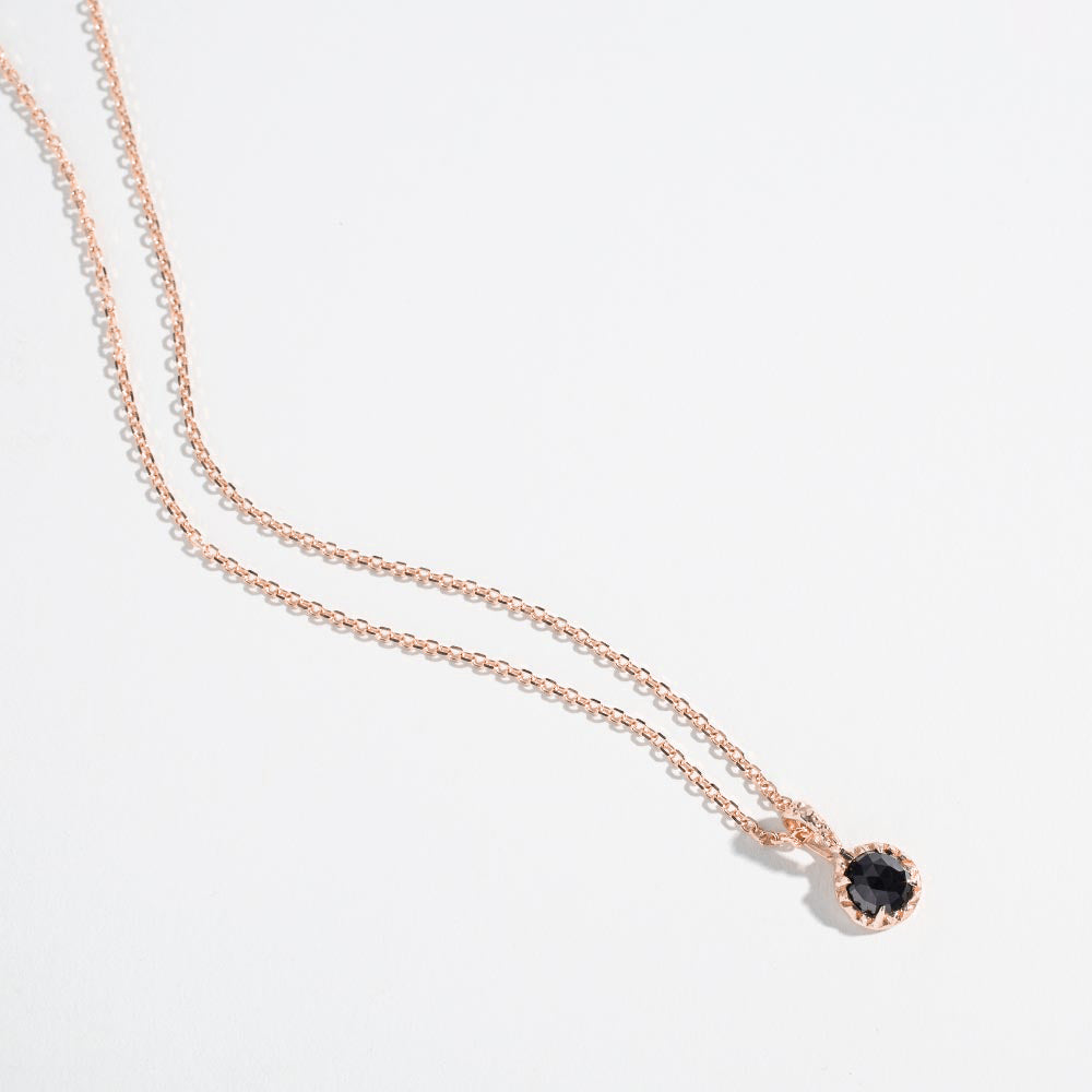 MATRIX HALO NECKLACE | 14K GOLD | ONYX – AngelaMonacojewelry