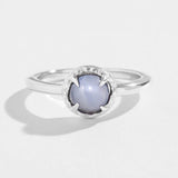 MATRIX HALO RING | BLUE LACE AGATE