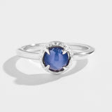 MATRIX HALO RING | 14K GOLD  | STAR SAPPHIRE