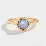 MATRIX HALO RING | BLUE LACE AGATE