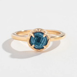 MATRIX HALO RING | LONDON BLUE TOPAZ