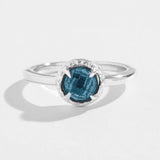 MATRIX HALO RING | LONDON BLUE TOPAZ
