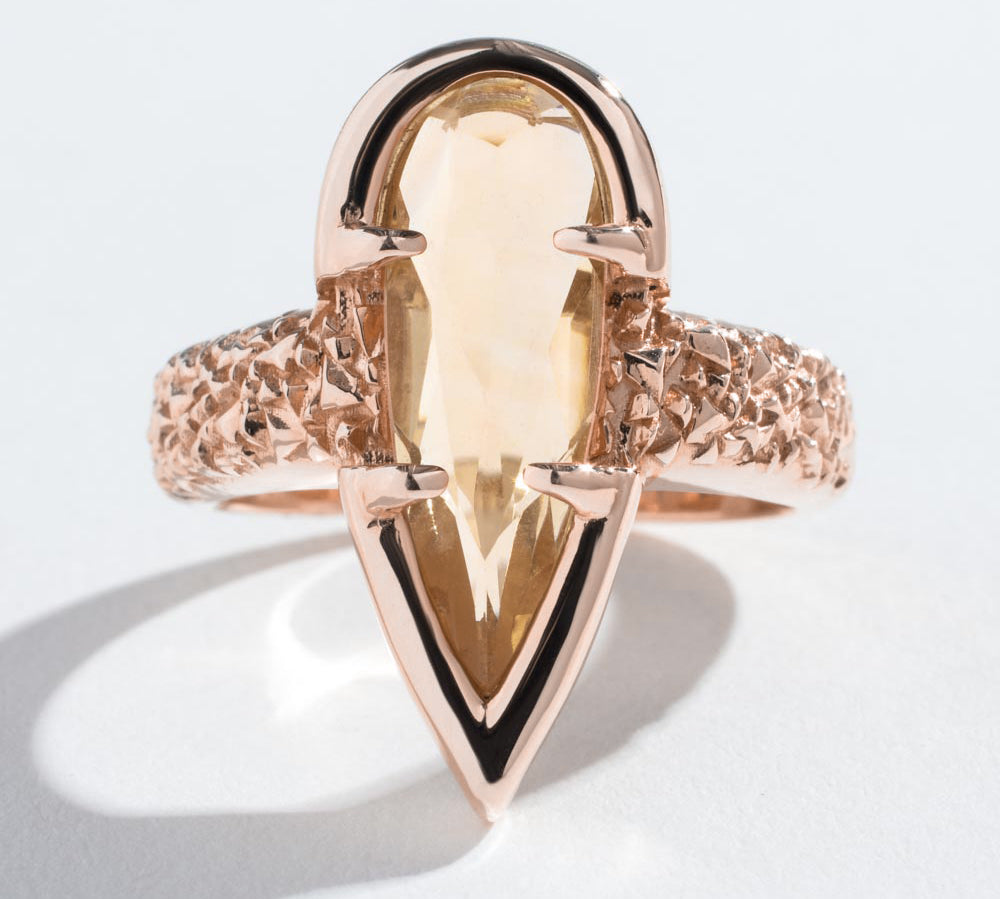 PHOENIX TEAR RING | CITRINE