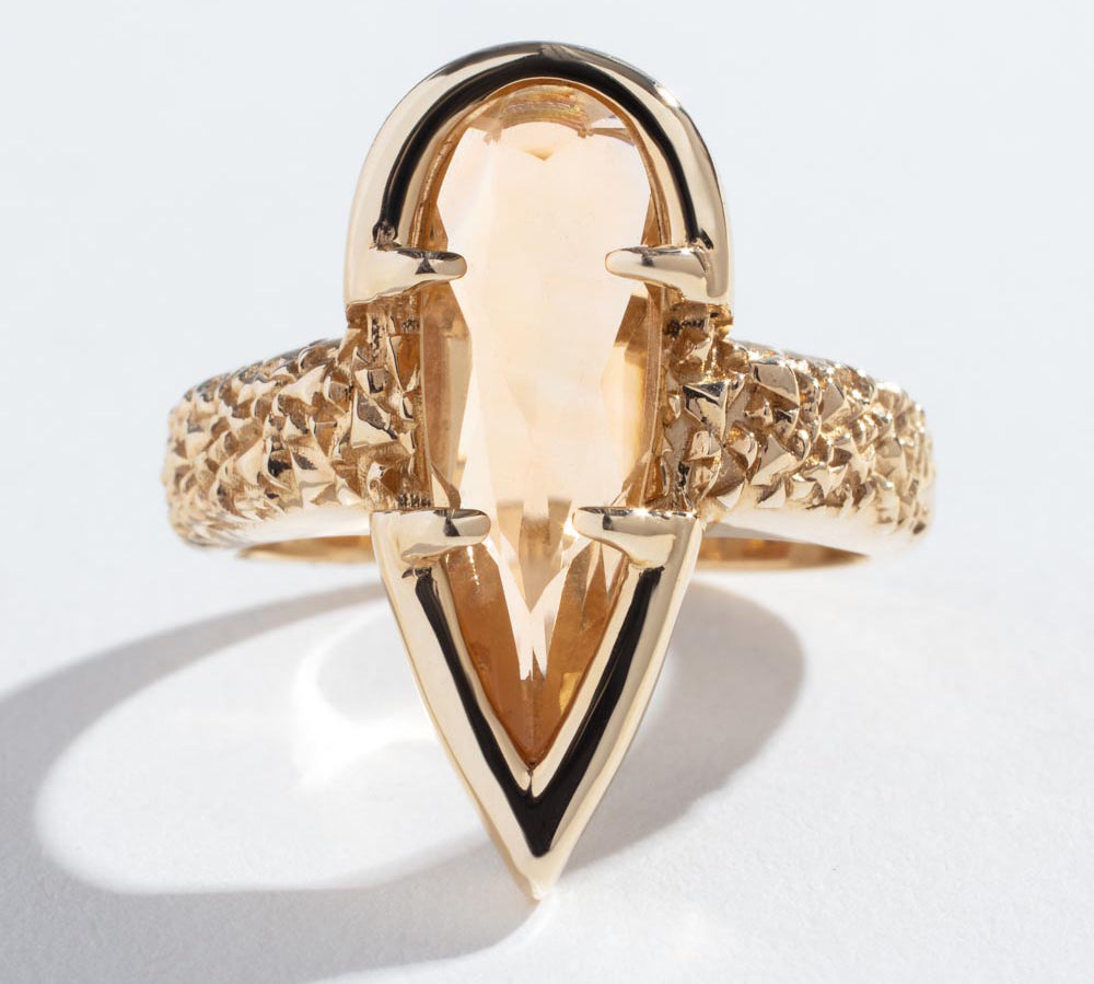 PHOENIX TEAR RING | CITRINE