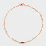 CABLE CHAIN BRACELET | AQUAMARINE BAGUETTE