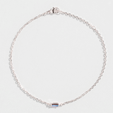 CABLE CHAIN BRACELET | AQUAMARINE BAGUETTE
