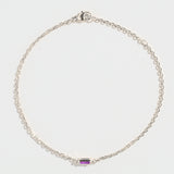 CABLE CHAIN BRACELET | AMETHYST BAGUETTE