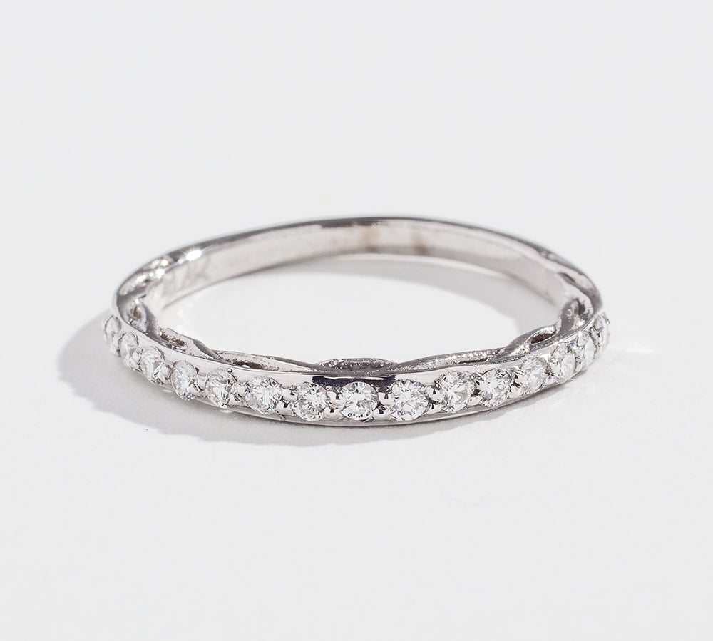 ROOTS CONTOUR BAND | 14K GOLD | DIAMONDS