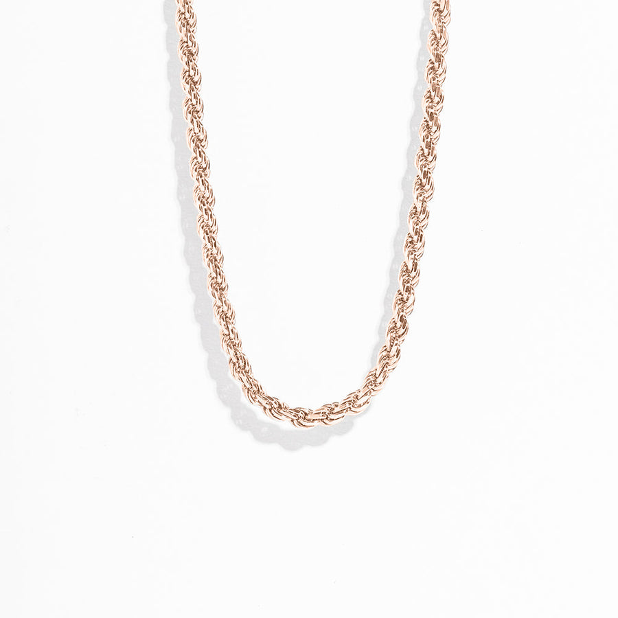 THICK ROPE CHAIN NECKLACE | 14K GOLD