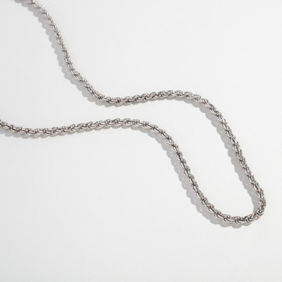 THICK ROPE CHAIN NECKLACE | STERLING SILVER