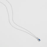 SAPPHIRE BAGUETTE STATION NECKLACE | 14K GOLD