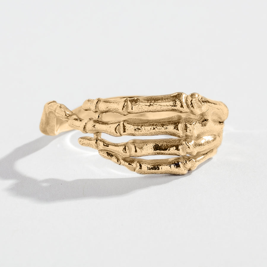 SKELETON HAND RING | 14K YELLOW GOLD – AngelaMonacojewelry