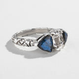 STONE AGE COCKTAIL RING | LABRADORITE & HERKIMER DIAMOND