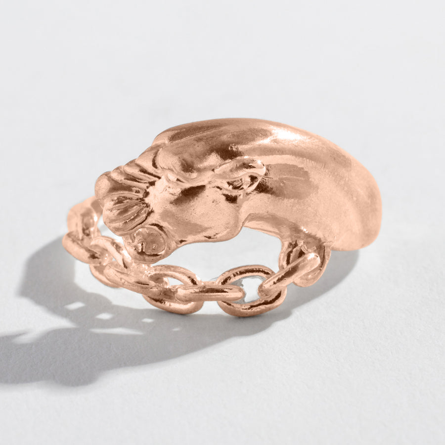 VINTAGE PANTHER IN CHAINS RING