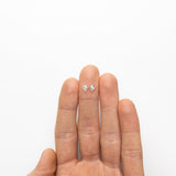 0.95cttw 2pc 6.64x5.42x2.23mm 6.57x5.40x2.19mm Kite Rosecut Matching Pair 20951-28