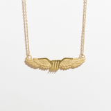 1111 ANGEL NUMBER WINGS NECKLACE | YELLOW GOLD