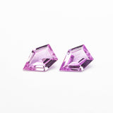 0.40cttw 2pc 5.00x3.50x1.67mm 5.00x3.52x1.69mm Shield Step Cut Sapphire Matching Pair 22777-01