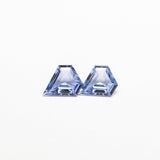 0.23cttw 2pc 4.00x3.48x1.37mm 4.06x3.46x1.34mm Shield Step Cut Sapphire Matching Pair 22785-01