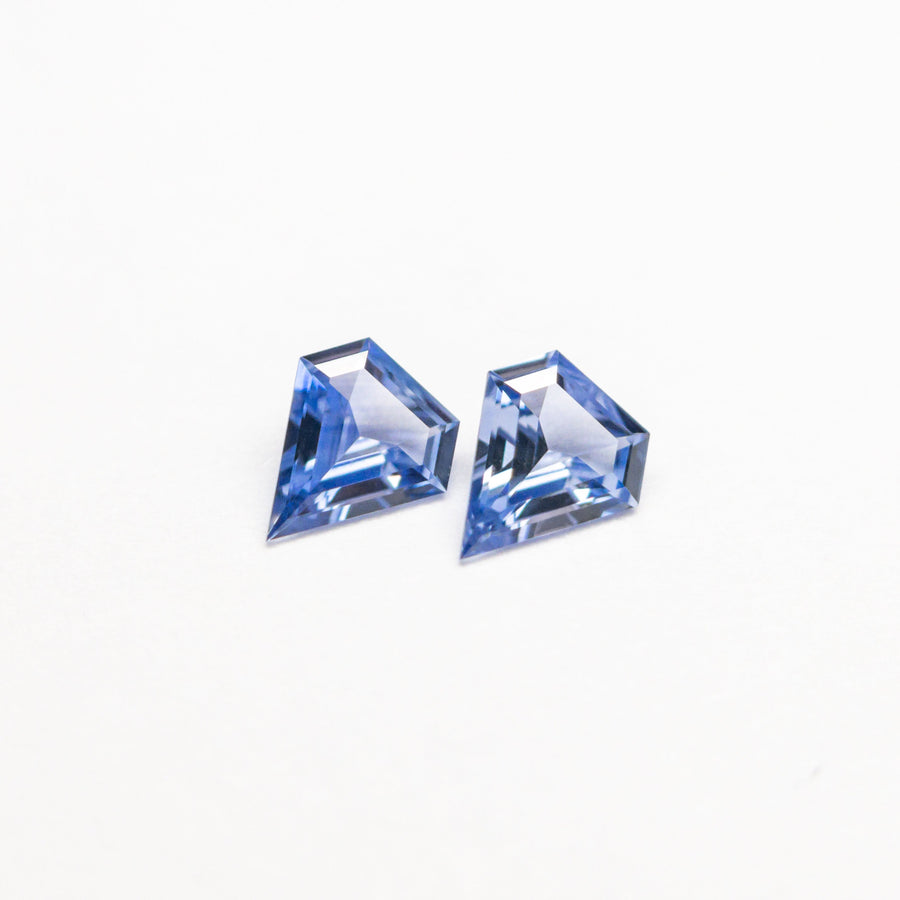 0.23cttw 2pc 3.93x3.45x1.31mm 3.98x3.50x1.41mm Shield Step Cut Sapphire Matching Pair 23389-01