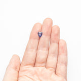 0.82ct 7.30x6.65x2.47mm Shield Step Cut Sapphire 23735-01