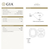 1.01ct 8.17x5.36x2.70mm GIA VVS2 H Modern Antique Old Mine Cut 28014-01