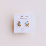 FIRE OPAL SUN RAY EARRINGS