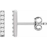 FRENCH SET 6-STONE BAR STUDS | 14K | NATURAL DIAMOND