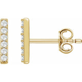 FRENCH SET 6-STONE BAR STUDS | 14K | NATURAL DIAMOND
