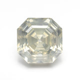 5.51ct 9.76x9.75x6.75mm GIA I1 Fancy Greyish Greenish Yellow Cut Corner Square Step Cut 28026-01