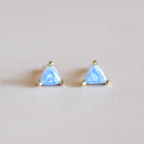 JaxKelly - Mini Energy Gem - Fire Opal - Gold Earrings