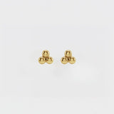 THREE BEAD STUDS | 14K