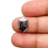 2.33ct | Salt & Pepper Hexagon Shape Rose Cut Lab Diamond