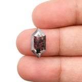 1.98ct | Salt & Pepper Hexagon Shape Step Cut Lab Diamond