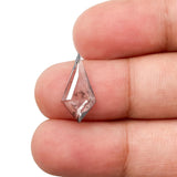 1.17ct | Salt & Pepper Kite Shape Rose Cut Lab Diamond