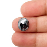 2.72ct | Salt & Pepper Oval Shape Rose Cut Lab Diamond