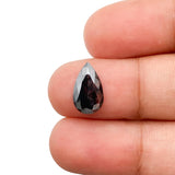 1.18ct | Salt & Pepper Pear Shape Rose Cut Lab Diamond