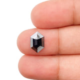 1.16ct | Salt & Pepper Hexagon Shape Rose Cut Lab Diamond