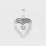 HEART LOCKET NECKLACE | SILVER