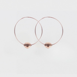 DOUBLE TERMINATED CRYSTAL NUGGET HOOPS