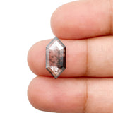 2.21ct | Salt & Pepper Hexagon Shape Step Cut Lab Diamond