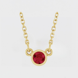 RUBY BEZEL NECKLACE
