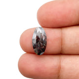 2.00ct | Salt & Pepper Oval Shape Rose Cut Lab Diamond