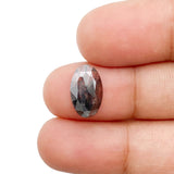 1.65ct | Salt & Pepper Oval Shape Rose Cut Lab Diamond