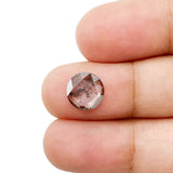 1.11ct | Salt & Pepper Round Shape Rose Cut Lab Diamond