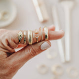 EMERALD EVIL EYE STACKER | CZ