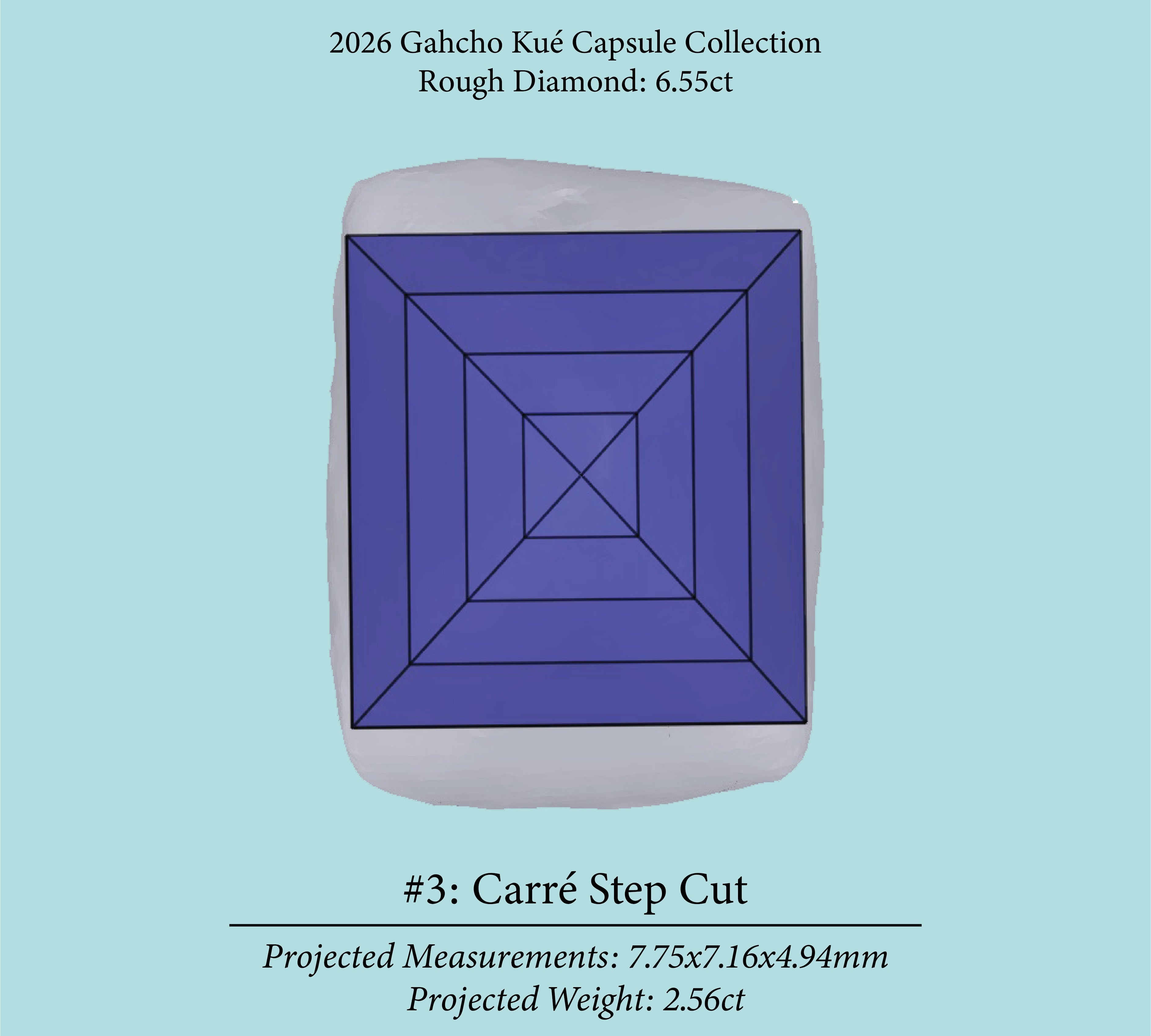 6.55ct VVS2 L Pre-Cut Canadian Champagne Diamond 27940