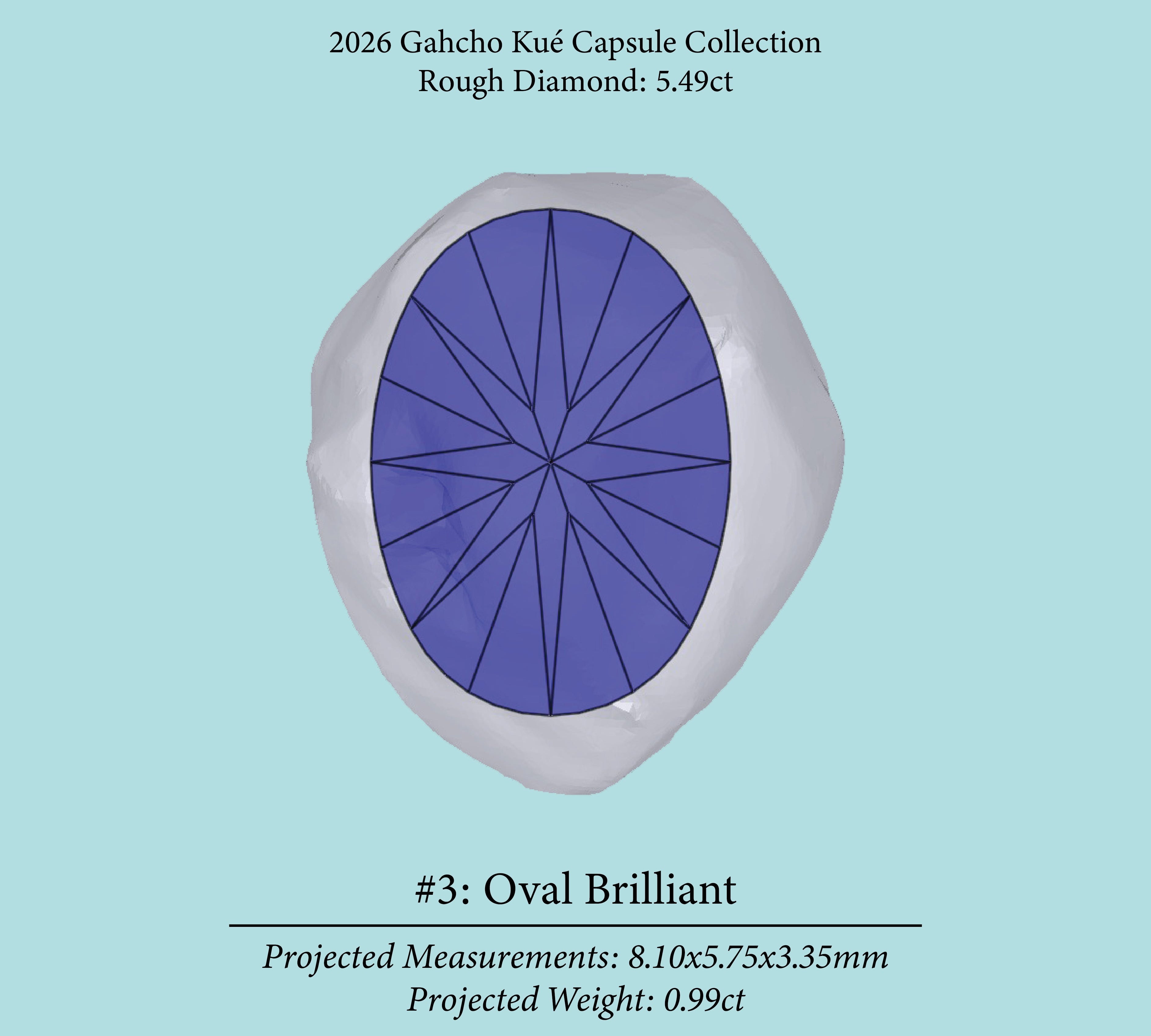 5.49ct SI2 C2 Pre-Cut Canadian Champagne Diamond 27948