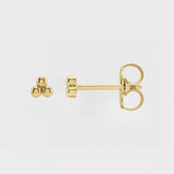 THREE BEAD STUDS | 14K