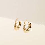 SCULPTURAL WIDE HOOP EARRING